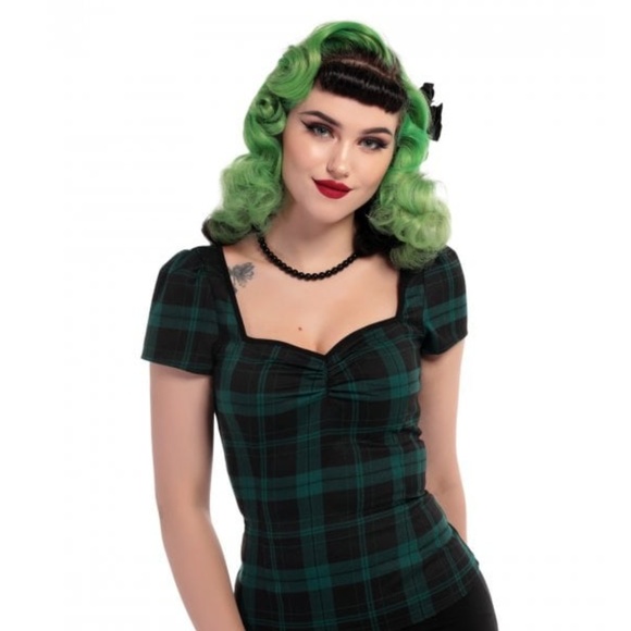 Collectif Tops - Collectif 'Mimi" tartan blouse UK 20 /US 16